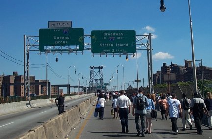 walking the bridge