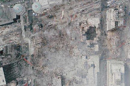 this is an overhead shot of ground zero - but it looks a lot like an anselm kiefer painting, a number of which you can see if you click ahead